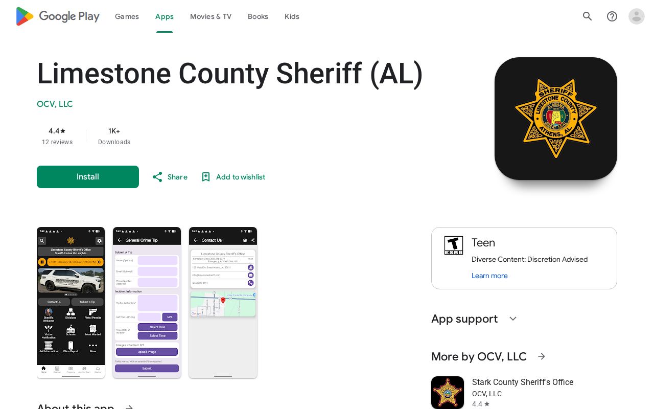 Limestone County arrest history Sheriff Android app listing