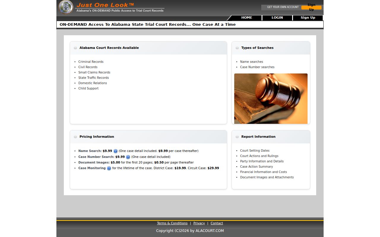 Alacourt lookup for Limestone County criminal court cases