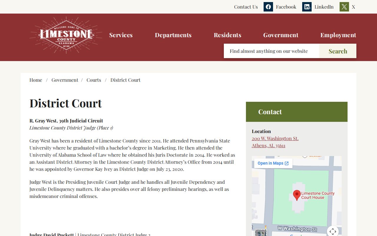 Limestone County criminal case records at District Court