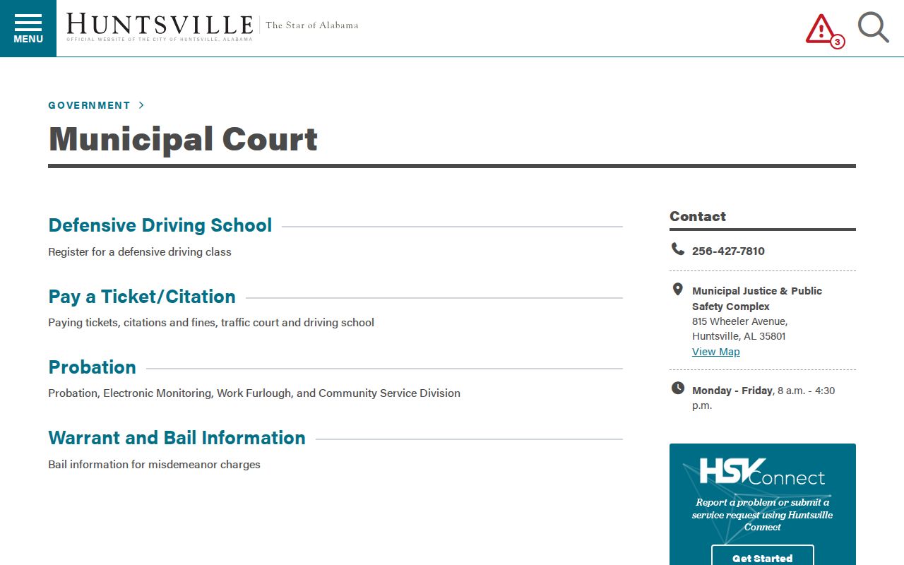 Huntsville municipal court criminal records