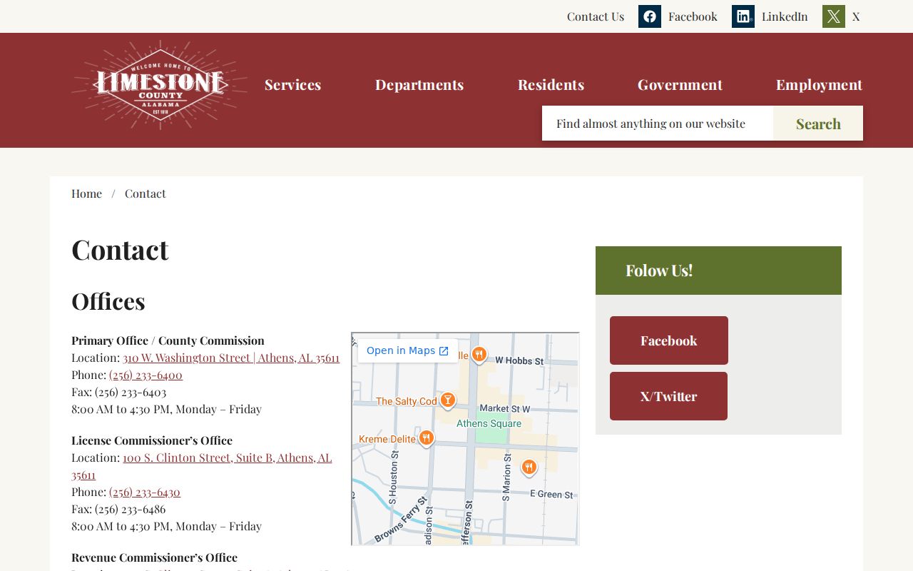 Limestone County criminal records office locations