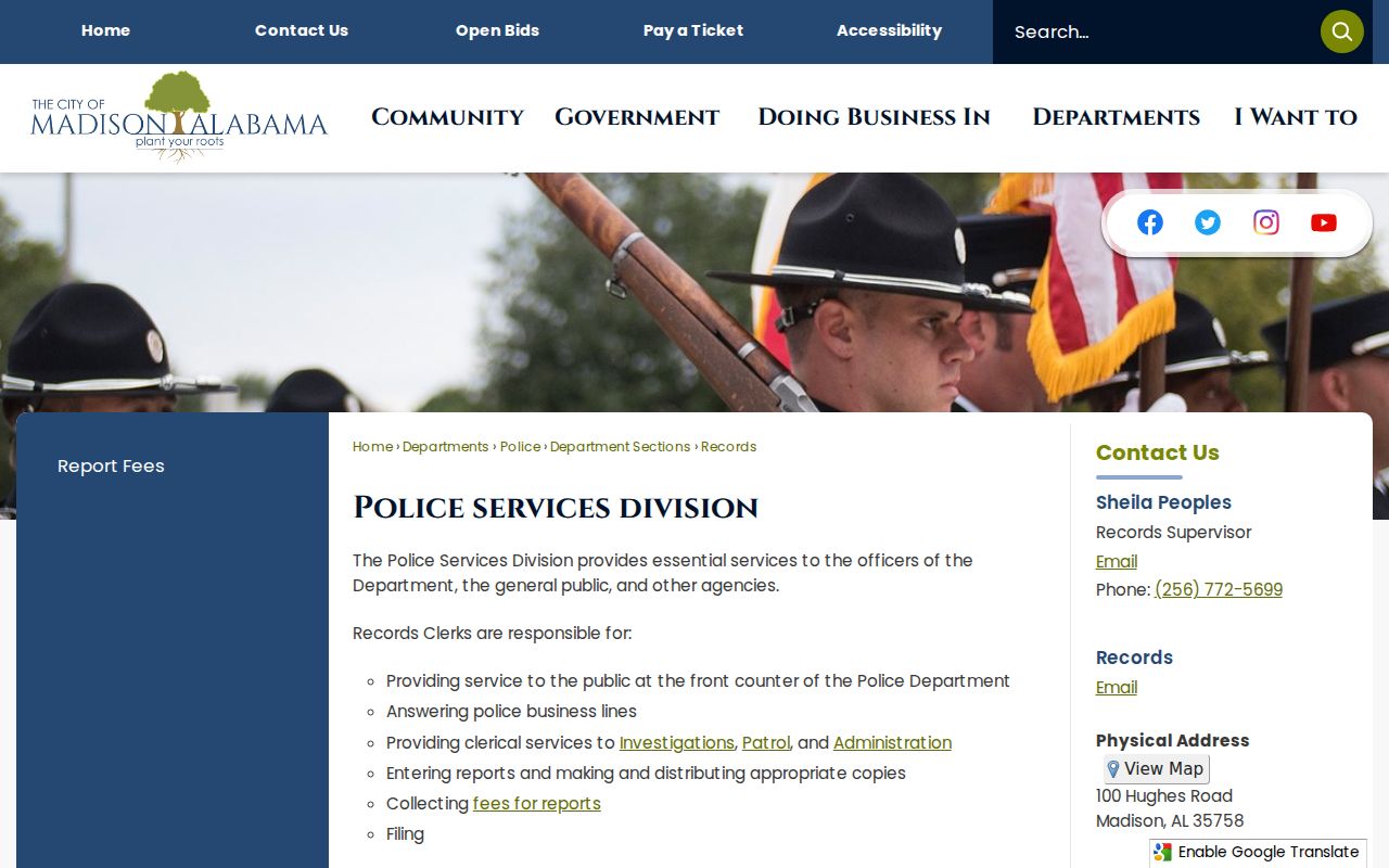 Madison Police Services criminal record counter