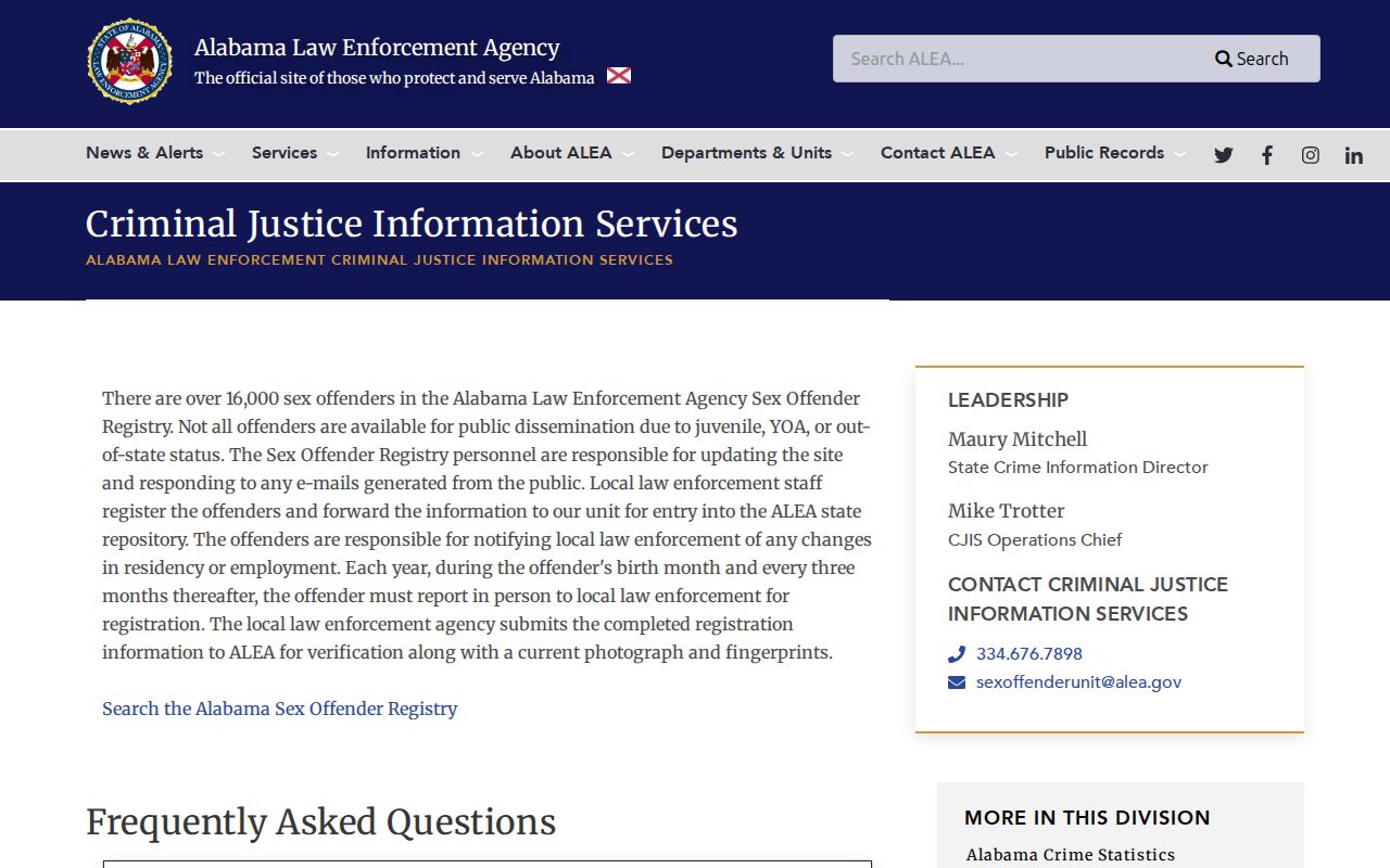 Limestone County sex offender registry information and public coverage limits